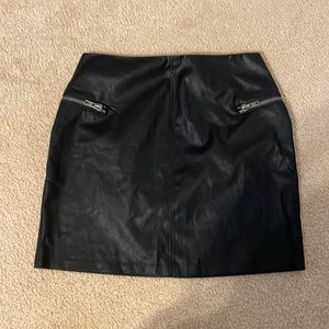 Black mini skirt